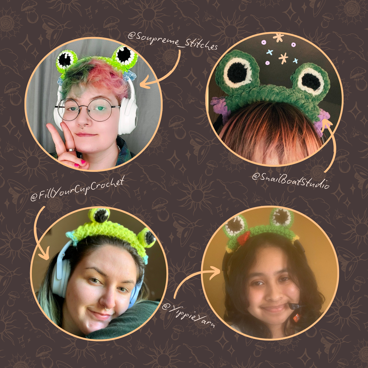 Frog Headphone Buddy Crochet Pattern