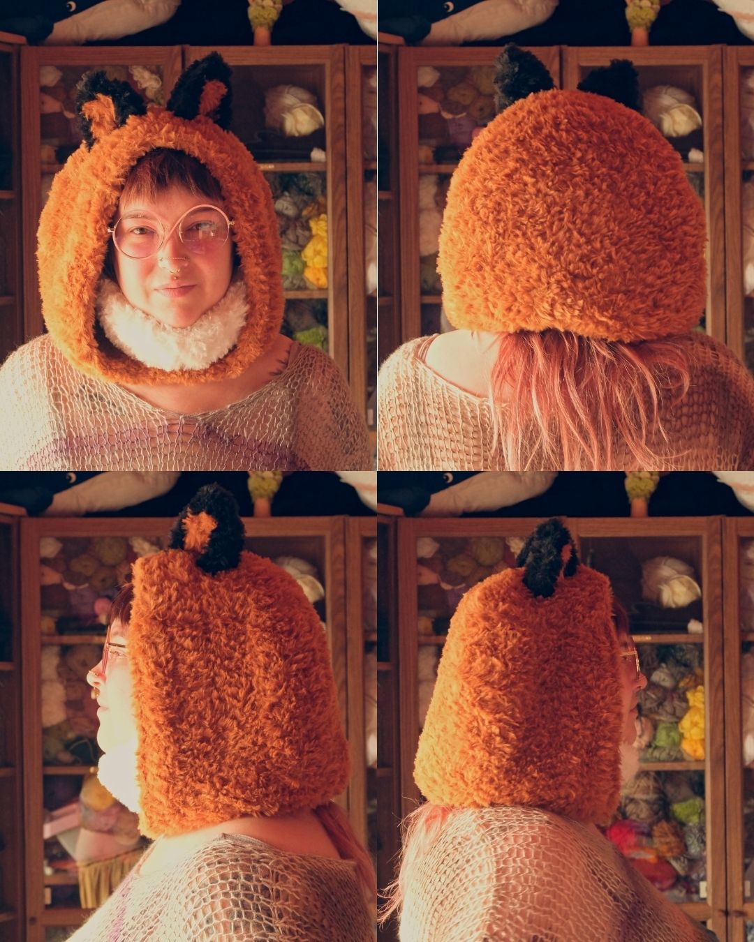 READY-TO-SHIP: Ember & Ashes| Fur Fox Hood