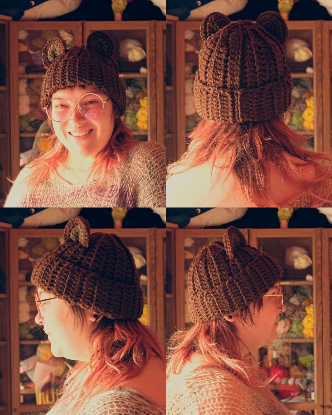 READY-TO-SHIP: Mocha | Bear Beanie