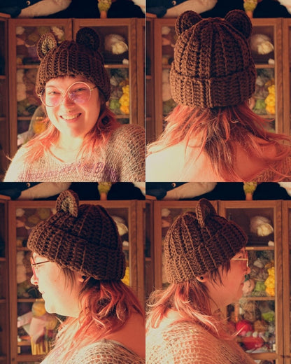 READY-TO-SHIP: Mocha | Bear Beanie