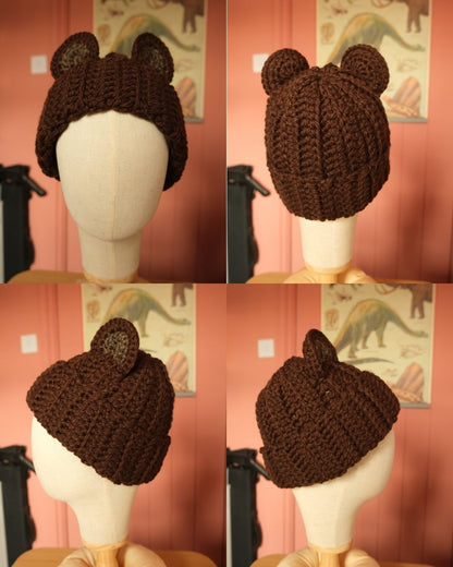 READY-TO-SHIP: Mocha | Bear Beanie