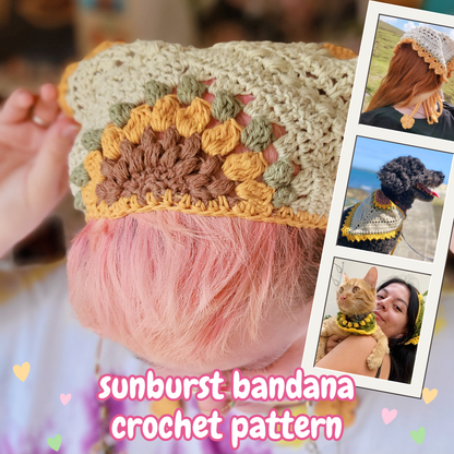 Sunburst Bandana Crochet Pattern