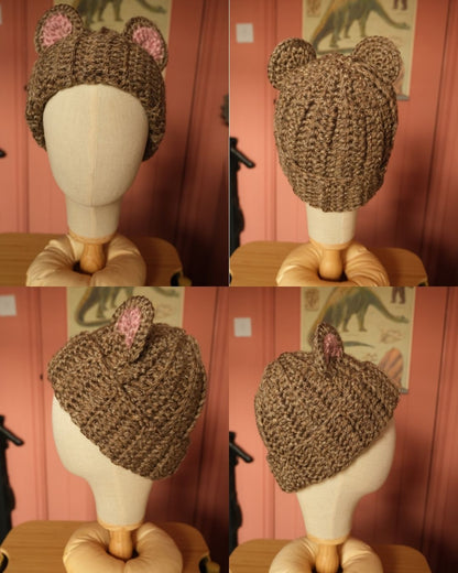 READY-TO-SHIP: Latte | Bear Beanie