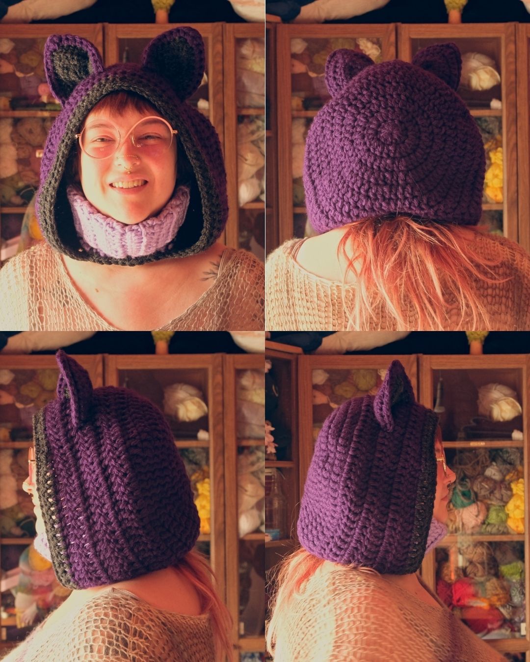 READY-TO-SHIP: Violet Vampire | Bat Hood