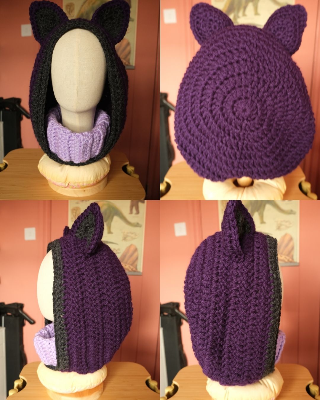READY-TO-SHIP: Violet Vampire | Bat Hood