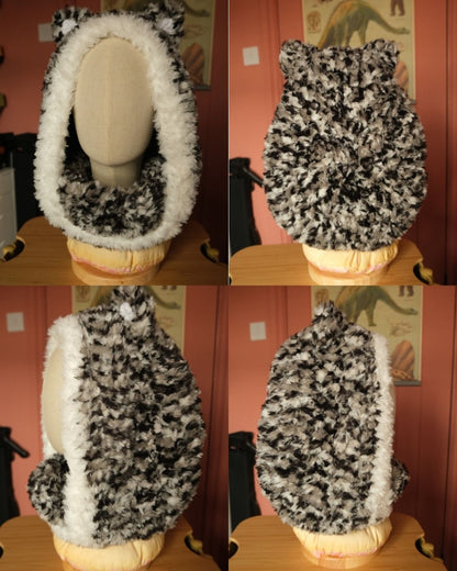 READY-TO-SHIP: Flurry | Fur Snow Leopard Hood