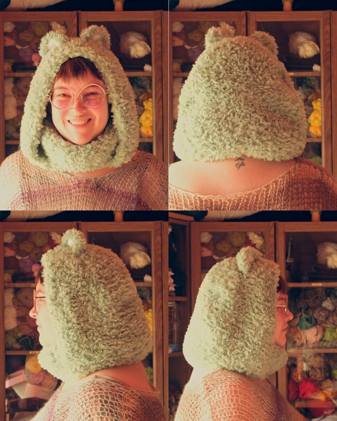 READY-TO-SHIP: Peppermint | Fur Bear Hood