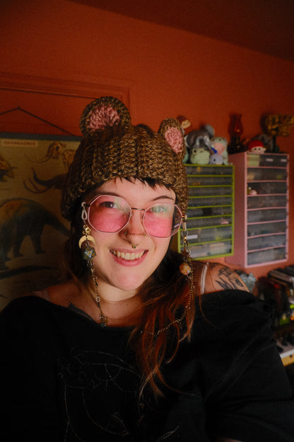 READY-TO-SHIP: Latte | Bear Beanie