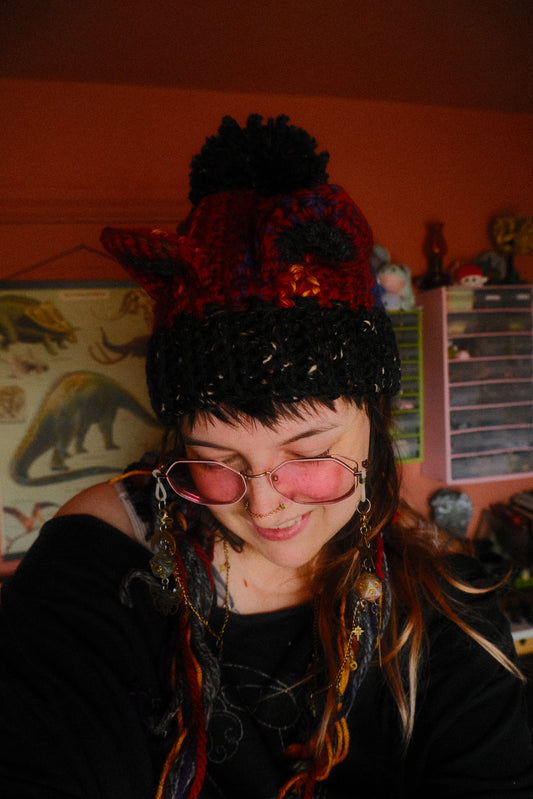 READY-TO-SHIP: Campfire | Cat Faerie Bonnet