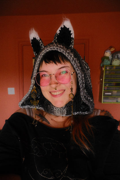 READY-TO-SHIP: Silver | Fox Hood
