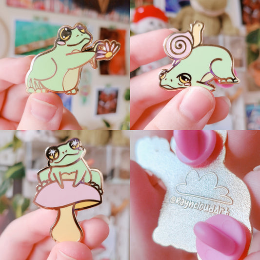 Squidge the Frog Pin Bundle