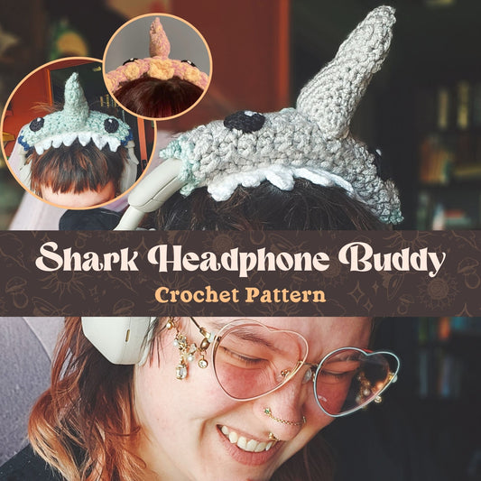 Shark Headphone Buddy Crochet Pattern
