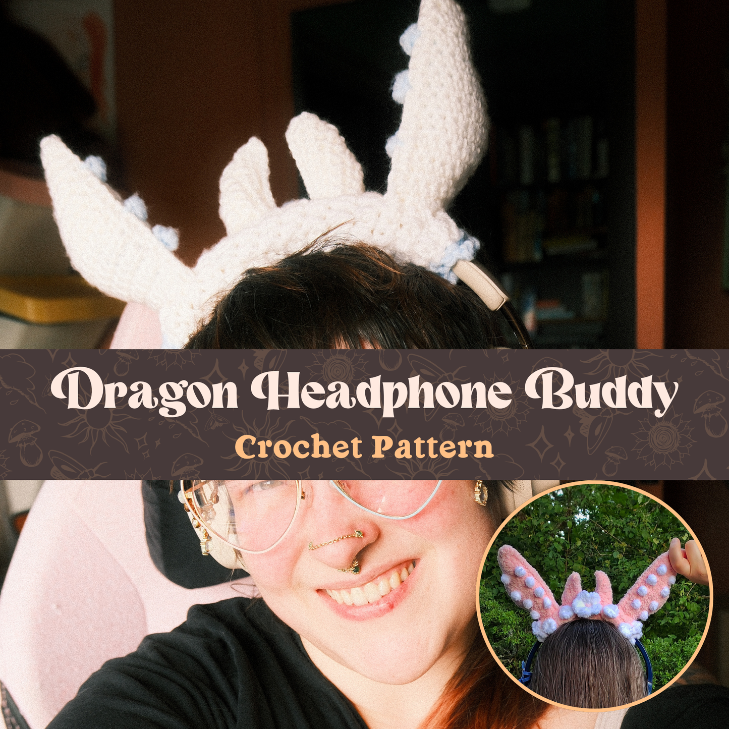 Dragon Headphone Buddy Crochet Pattern