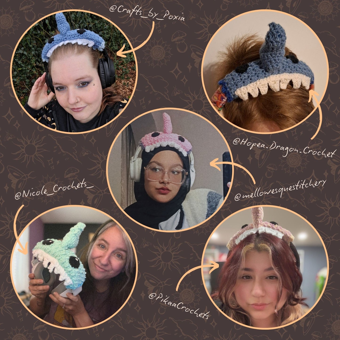 Shark Headphone Buddy Crochet Pattern