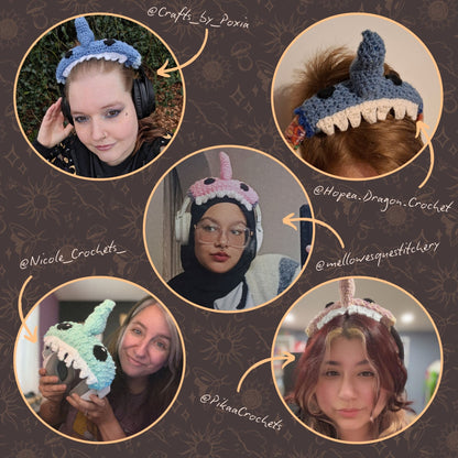 Shark Headphone Buddy Crochet Pattern