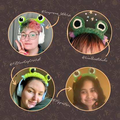 Frog Headphone Buddy Crochet Pattern