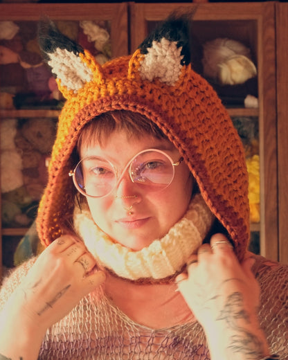 READY-TO-SHIP: Cinnamon & Cream | Fox Hood