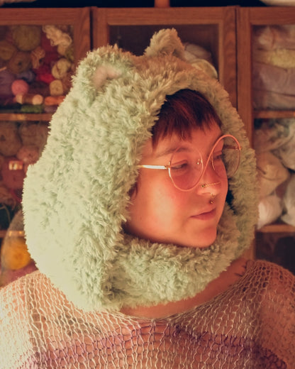 READY-TO-SHIP: Peppermint | Fur Bear Hood