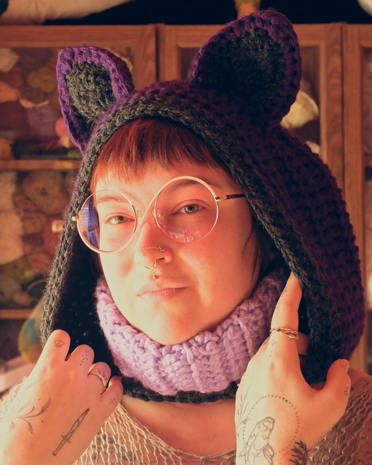 READY-TO-SHIP: Violet Vampire | Bat Hood