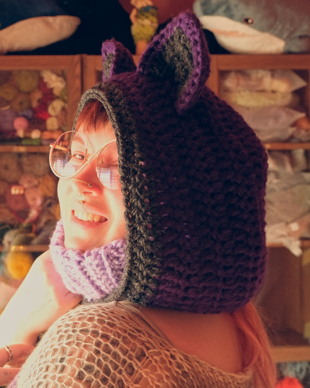 READY-TO-SHIP: Violet Vampire | Bat Hood