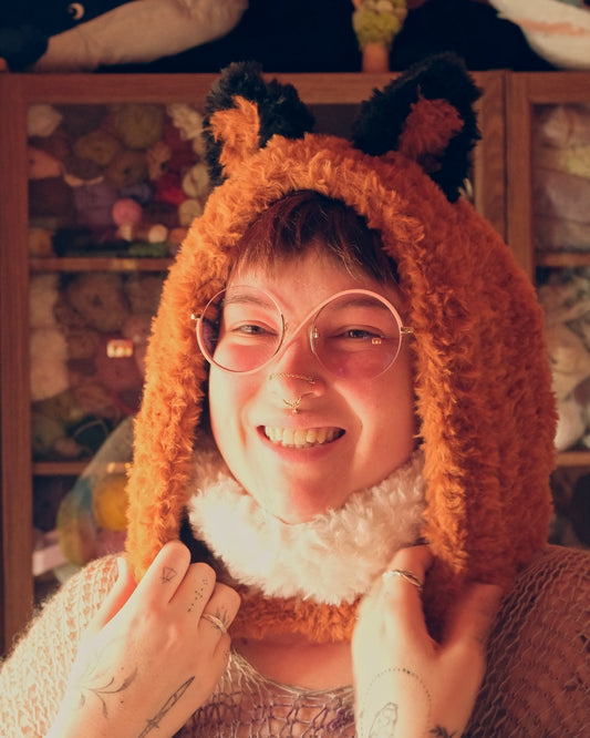 READY-TO-SHIP: Ember & Ashes| Fur Fox Hood