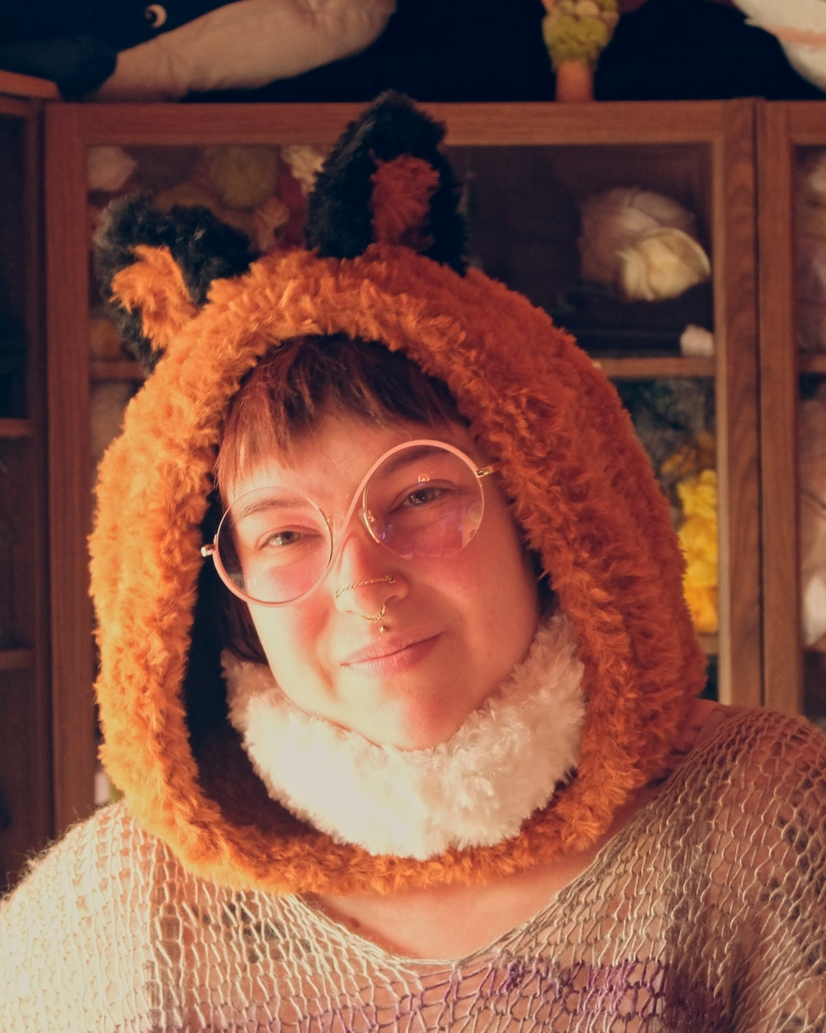 READY-TO-SHIP: Ember & Ashes| Fur Fox Hood