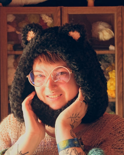 READY-TO-SHIP: Nyx | Fur Cat Hood