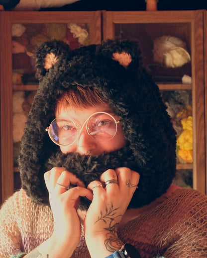 READY-TO-SHIP: Nyx | Fur Cat Hood
