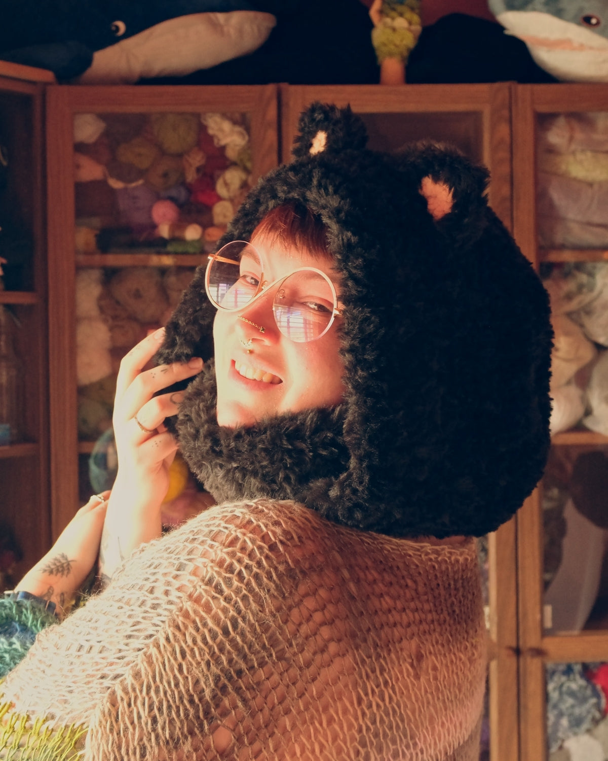 READY-TO-SHIP: Nyx | Fur Cat Hood
