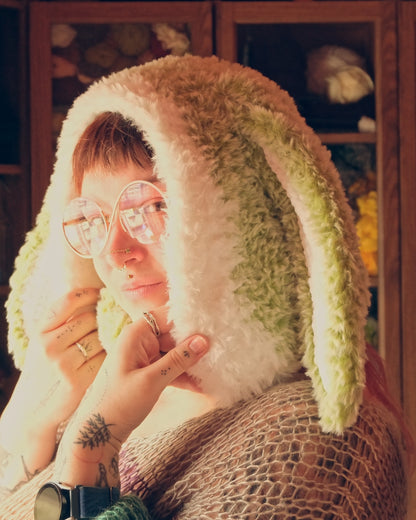 READY-TO-SHIP: Matcha | Fur Bunny Hood