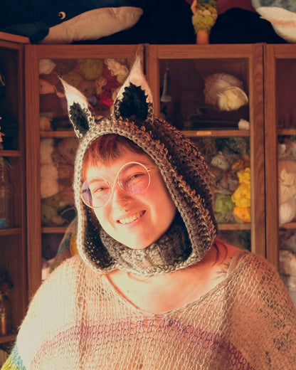 READY-TO-SHIP: Silver | Fox Hood