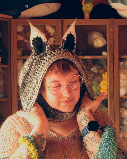 READY-TO-SHIP: Silver | Fox Hood