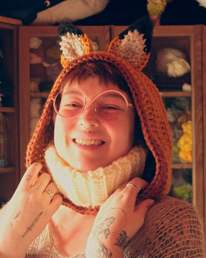 READY-TO-SHIP: Cinnamon & Cream | Fox Hood