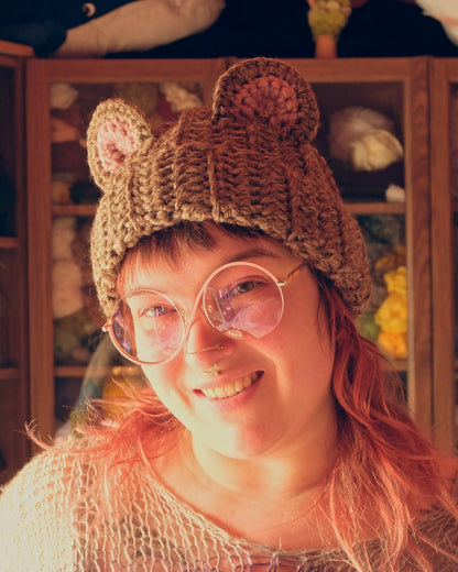 READY-TO-SHIP: Latte | Bear Beanie