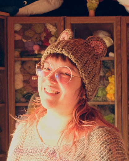 READY-TO-SHIP: Latte | Bear Beanie