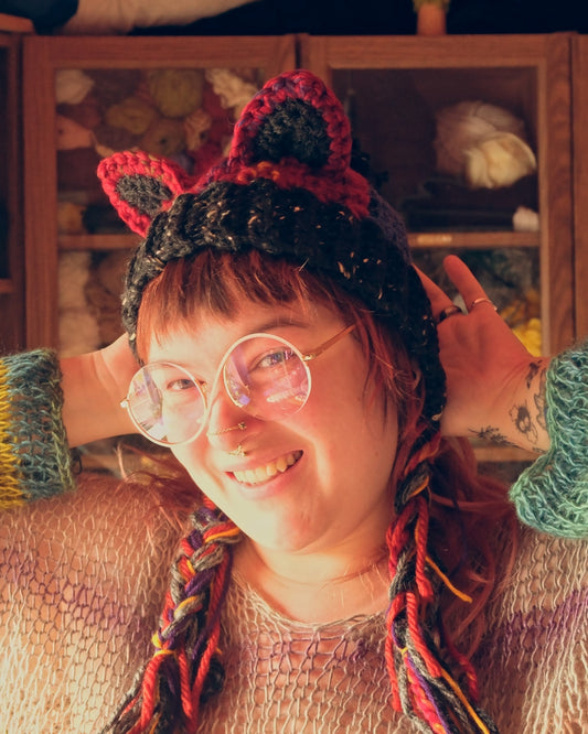 READY-TO-SHIP: Campfire | Cat Faerie Bonnet